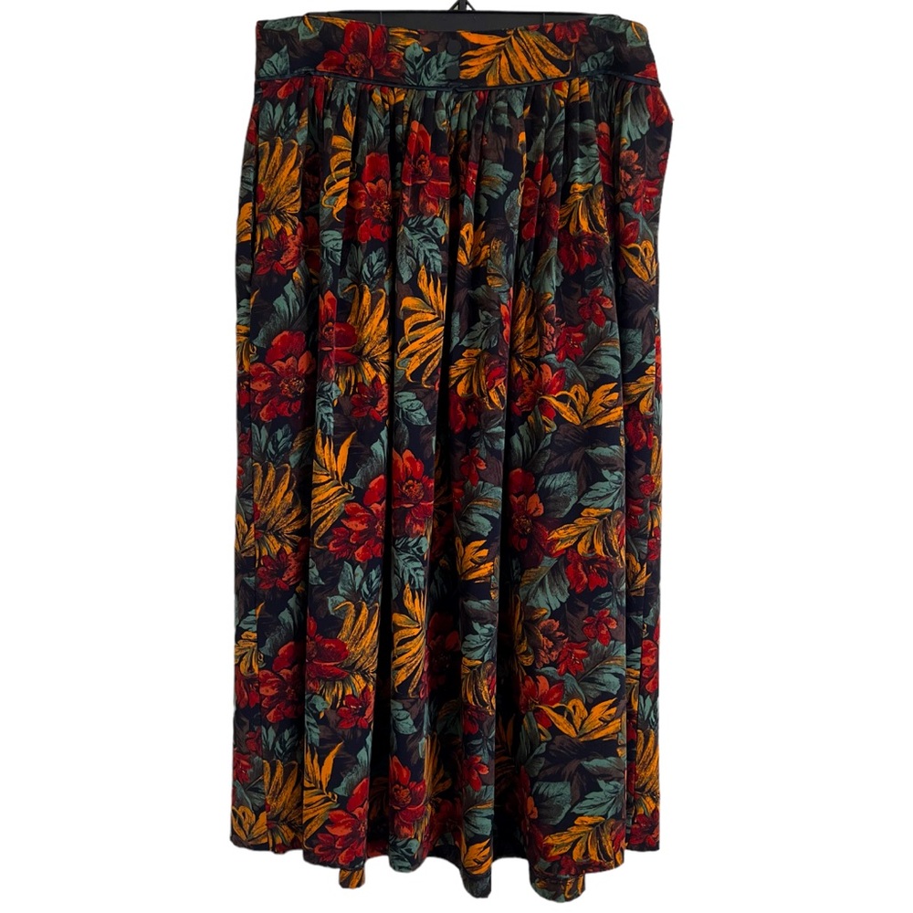Vibrant Floral Full-Length Skirt | Sz S/M